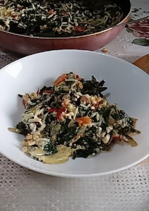 Une photo de Omelette aux épinards