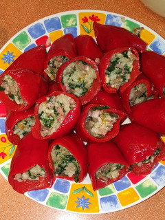Una foto de Pimientos de piquillo rellenos