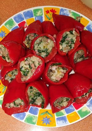 Una foto de Pimientos de piquillo rellenos