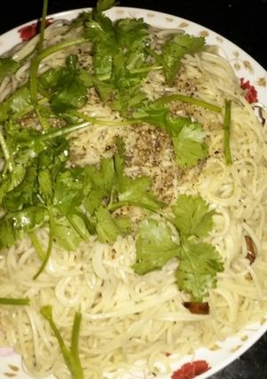 Hình của món Mì trộn chay.