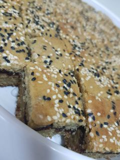صورة لوصفة كيكة الدخن محشية بالتمر 👌😍