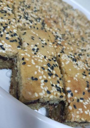 صورة لوصفة كيكة الدخن محشية بالتمر 👌😍