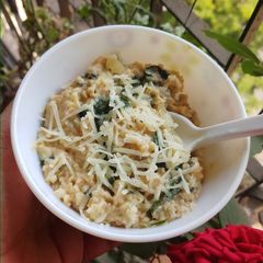 Creamy spinach and Quinoa A picture of Creamy spinach and Quinoa.