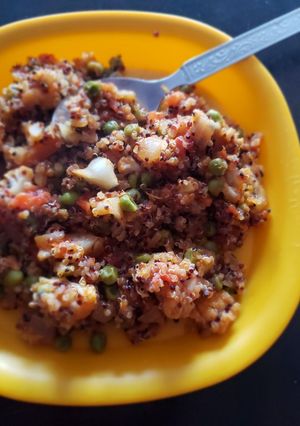 A picture of Quinoa mouthwatering.