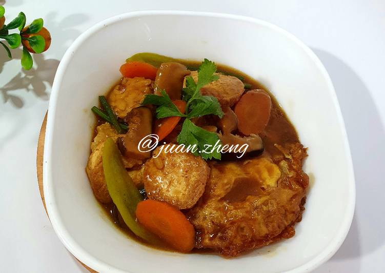 Cara Mudah Membuat Bun Tofu Telur Special Vegetarian Enak dan Antiribet