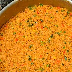 A picture of Jollof party rice(Simple recipe/simple ingredients).