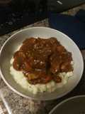 Samp and beef stew