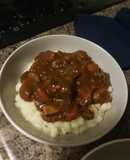 Samp and beef stew