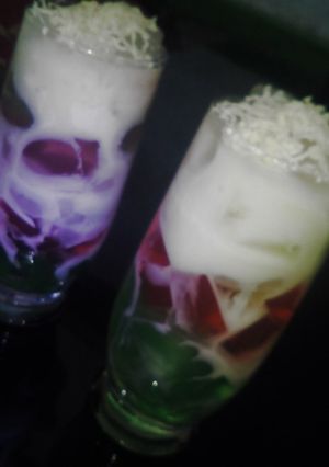 Foto resep Es jelly rainbow