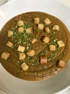 Una foto de Crema de lentejas