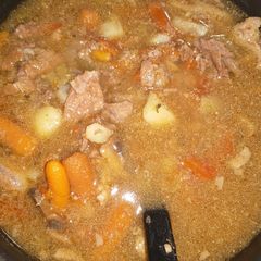 A picture of Beef soup.