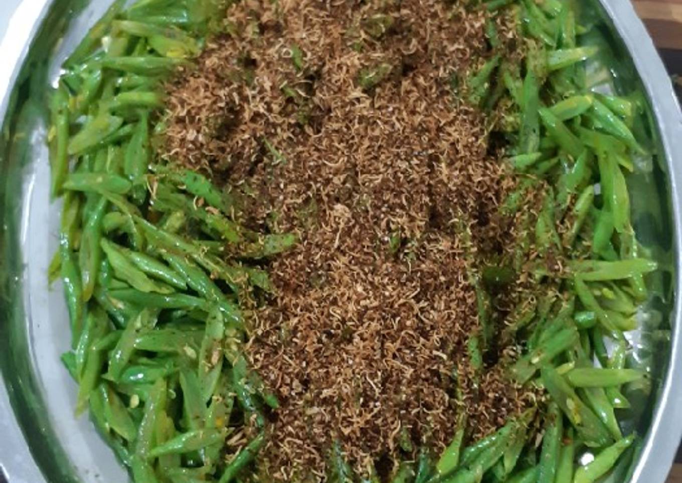 Tumis buncis (dengan kelapa sangrai) VEGETARIAN
