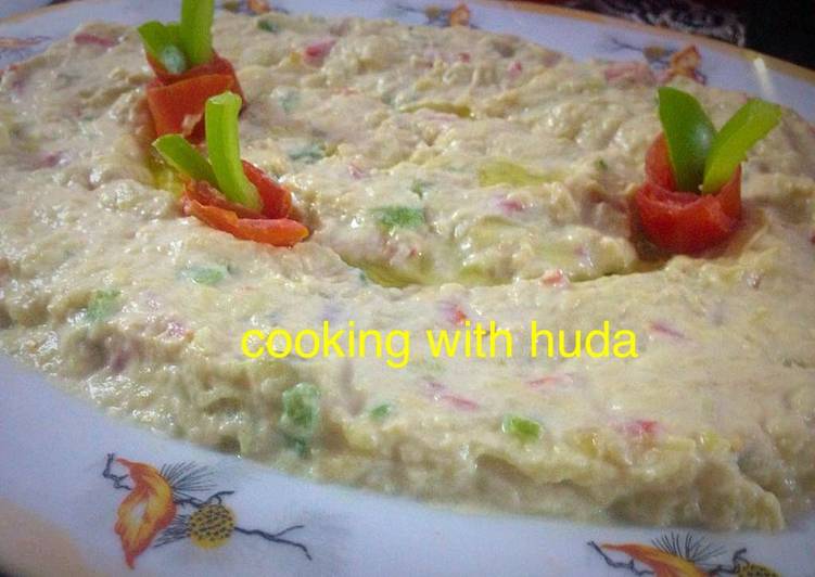 طريقة عمل بابا غنوج بالخضار