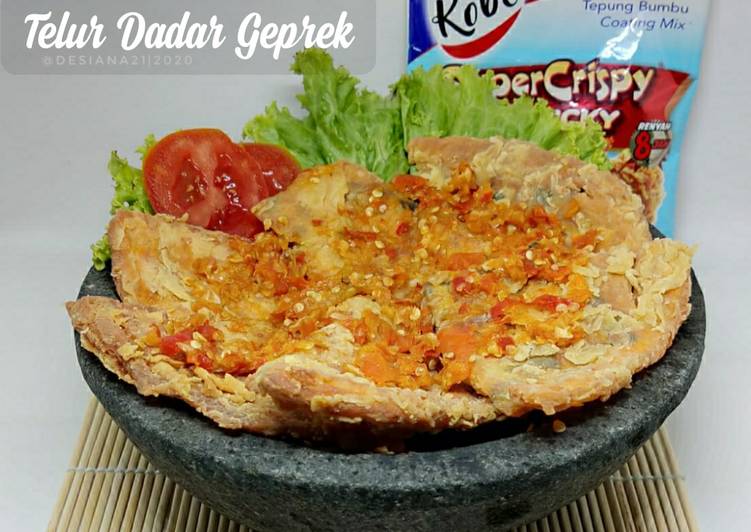 langkah menggodok Telur Dadar Geprek Sambel Korek yang sedap