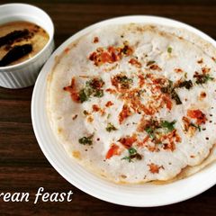 A picture of Uttapam South Indian savory pancake.
