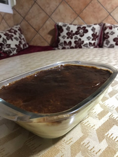 Una foto de Tarta de natillas y galletas