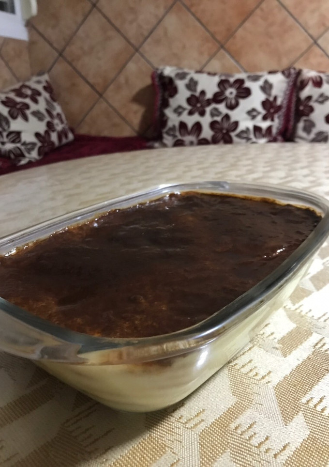 Una foto de Tarta de natillas y galletas