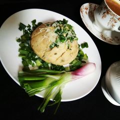 A picture of Cheese Spring Onion Masala Buns (Without Oven).