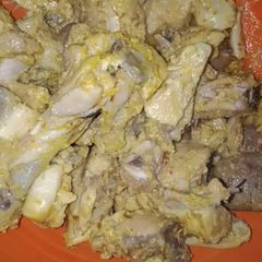 White chicken karahi A picture of White chicken karahi.