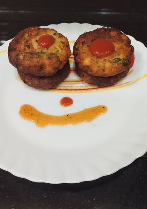 A picture of Spinach & Poha cutlets.