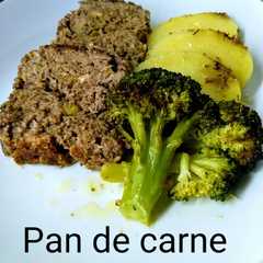 Foto principal de Pan de carne con papas y brócoli