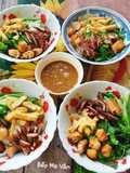 Bún Thịt Bò Áp Chảo, Chả Giò, Đậu Hũ Mắm Nêm