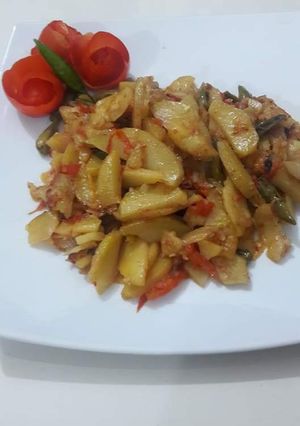 A picture of Aloo ki Bhujiya.