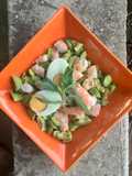 Ensalada de aguacate y langostinos