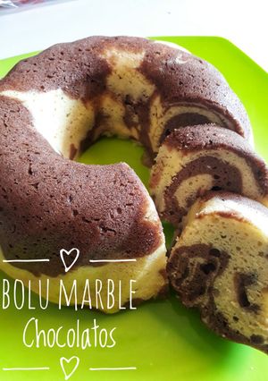 Foto resep Bolu Marble Chocolatos No Mixer Irit Telur