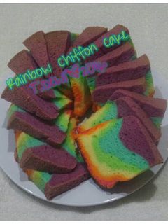 Foto resep Rainbow Chiffon Cake