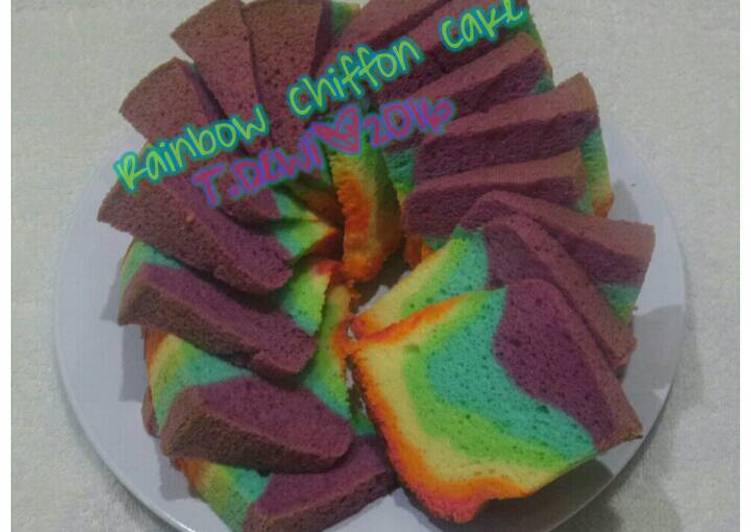 Rainbow Chiffon Cake