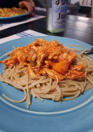 Una foto de Estofado de pollo para las pastas