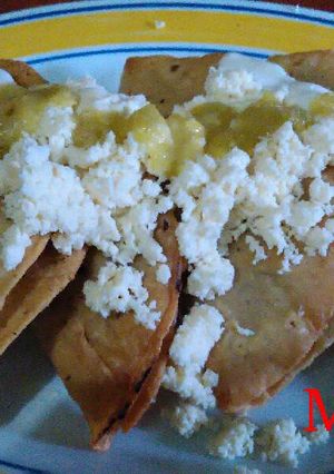 A picture of Crispy Bean Tacos (or Bean Quesadillas).