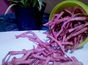 Foto resep 109. Eggless Sweet Potato Stick (Stik Ubi Ungu Tanpa Telur)