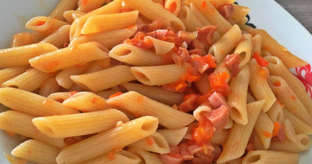 Pasta guisada con salchichas🍝 Receta de Valen Cookpad