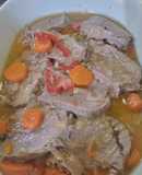 Peceto en escabeche cebolla y zanahorias