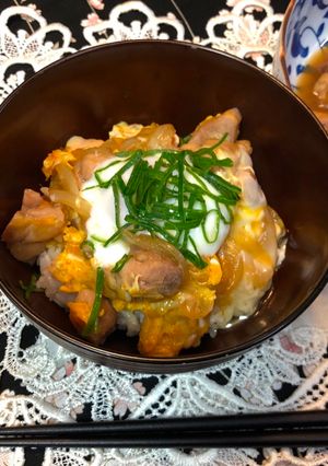 A picture of Japanese Chicken and Egg with Rice.