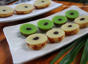 Foto resep Kue lumpur kentang simple (buah naga, pandan, original)
