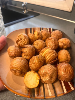 A picture of Spiral Sliced Truffle Potatoes (side dish) or appetizer.