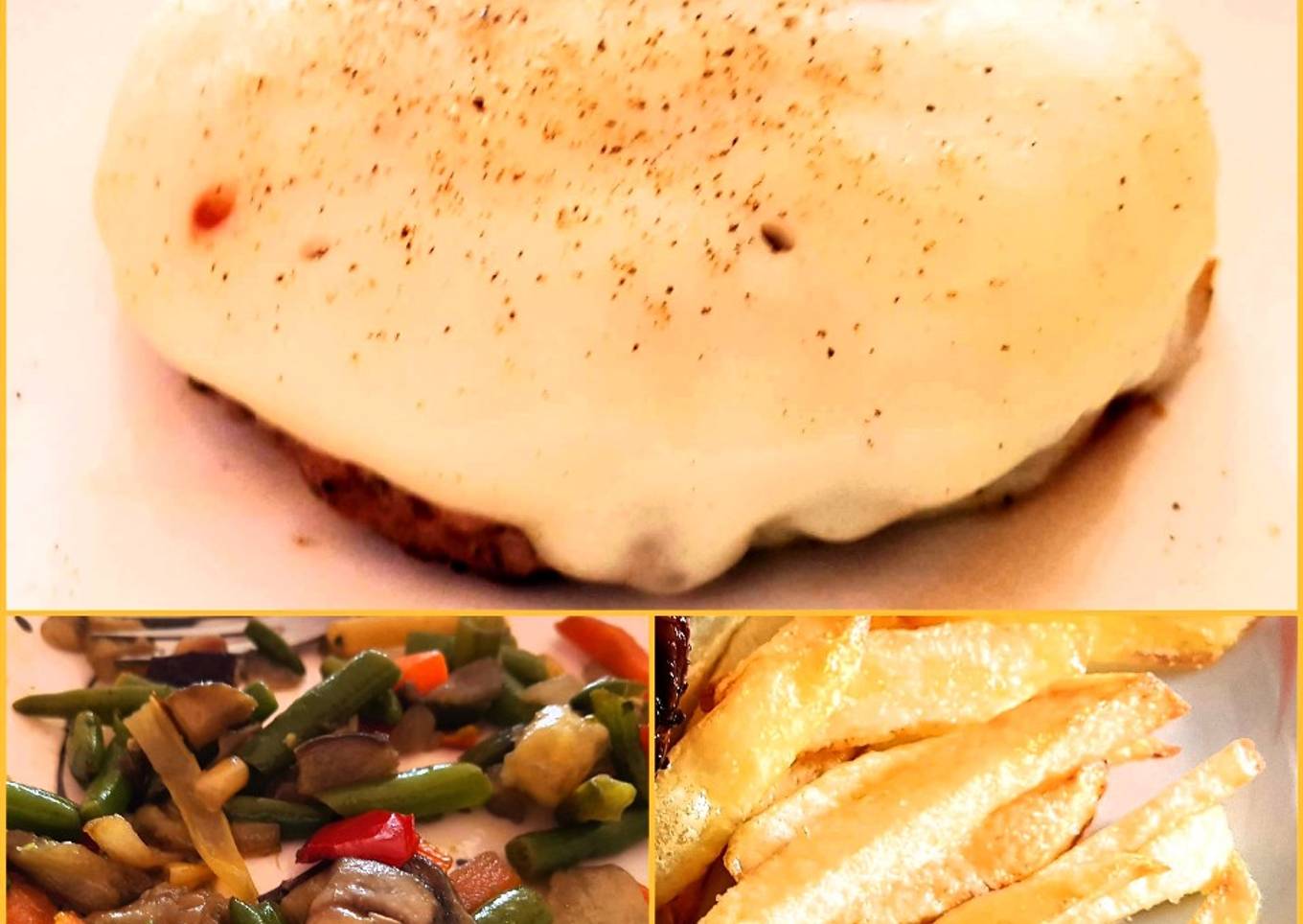 Hamburguesa de ternera con queso fundido
