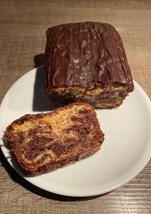 Une photo de La meilleure recette du cake marbré