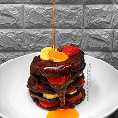 A picture of Banana stack Pancakes.
