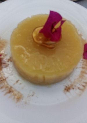 Una foto de Flan de cocona