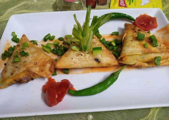 Chicken cheese Samosa🔺