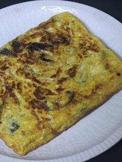 Una foto de Tortilla cuadrada de espárragos verdes