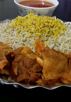 عکسی از دستور شوید پلو باماهیچه