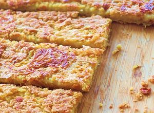 Una foto de Fainá de garbanzo sin gluten y vegano