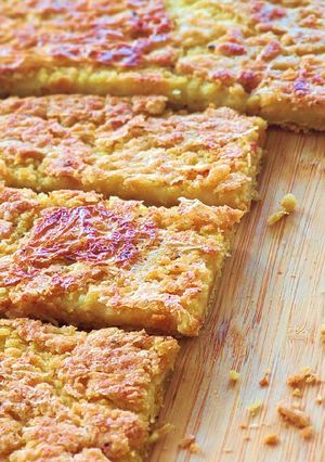 Una foto de Fainá de garbanzo sin gluten y vegano