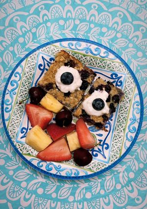 A picture of Easy healthy baked blueberry 🫐 Oats.