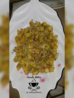 A picture of Breakfast idea potatoes and egg😁.